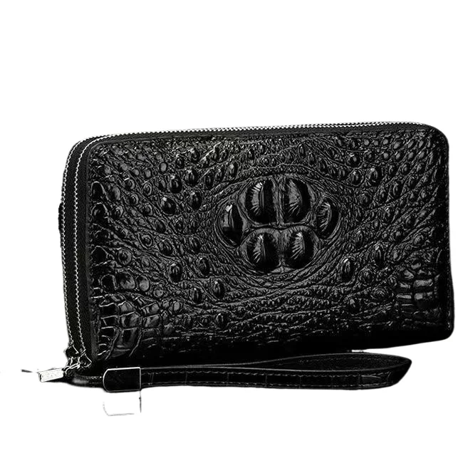 

2026 New Fashion Business Men's Alligator Wallets Cow Genuine Leather Long Organizer Wallet Boy Brand Luxury Card Holder Purse