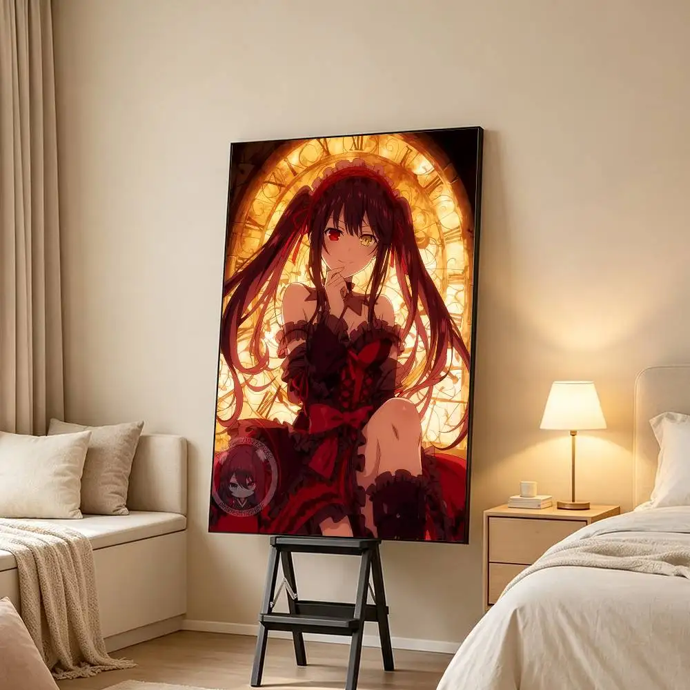 D-Date A Live Tokisaki Kurumi Poster Waterproof Wall Art Sticker For Bar Living Room Vintage Decor High Quality Print Gift