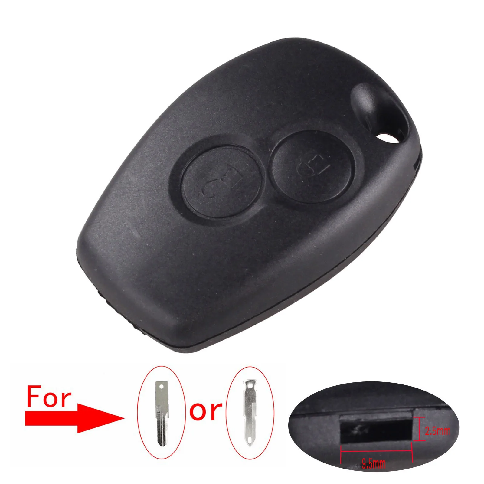 KEYYOU Key Case For Renault Megane Modus Espace Laguna Duster Logan DACIA Sandero Fluence Clio Kango For NISSAN ALMERA 2 Buttons