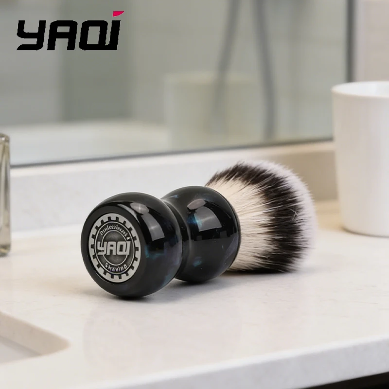 YAQI 2026 Flash Sale Night Emerald 26mm Synthetic Hair Resin Handle Men Wet Shaving Brush