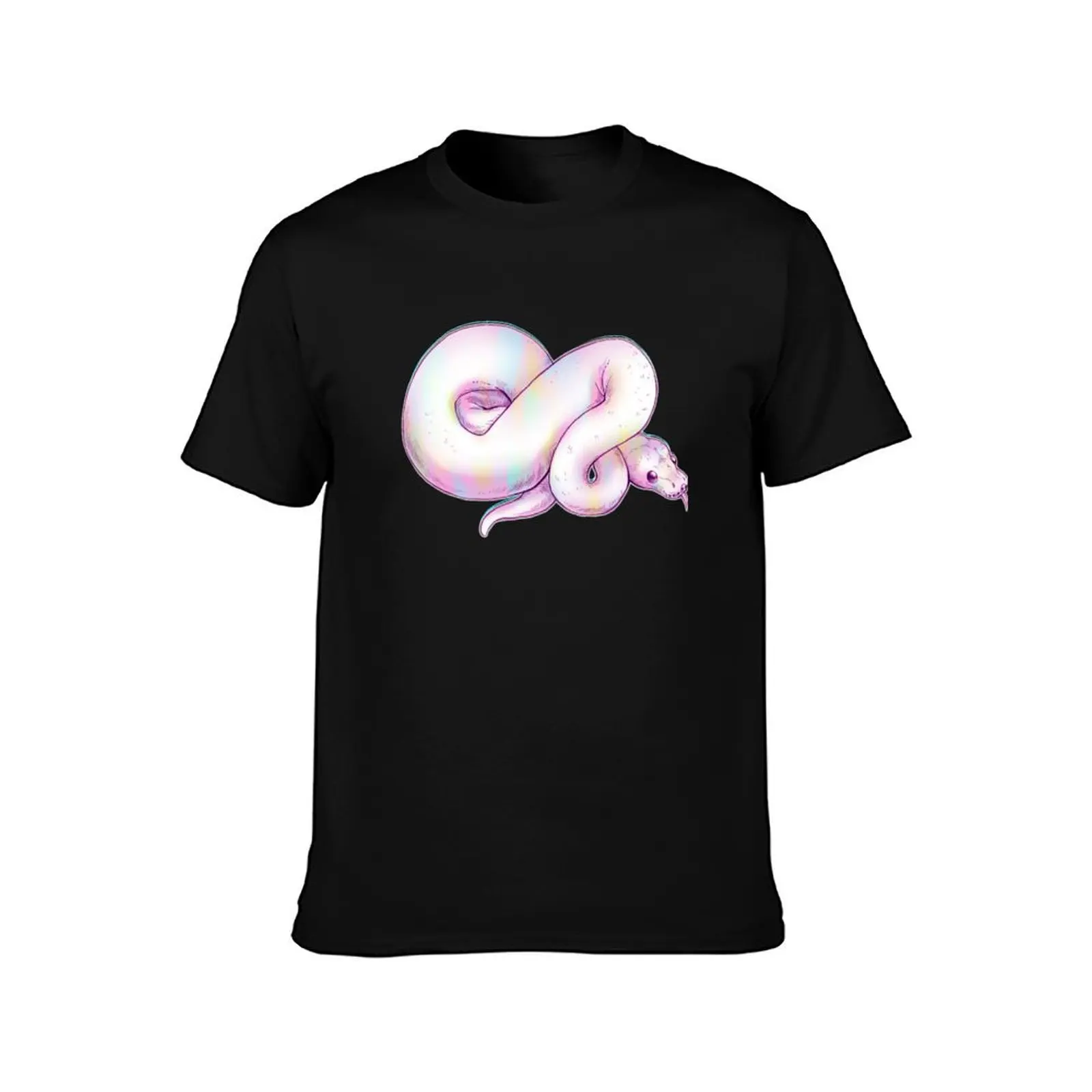 Opal Snake T-Shirt Summer Casual Cotton Tee Oversized Streetwear Tops Vintage Graphic Print Loose Fit Short Sleeve