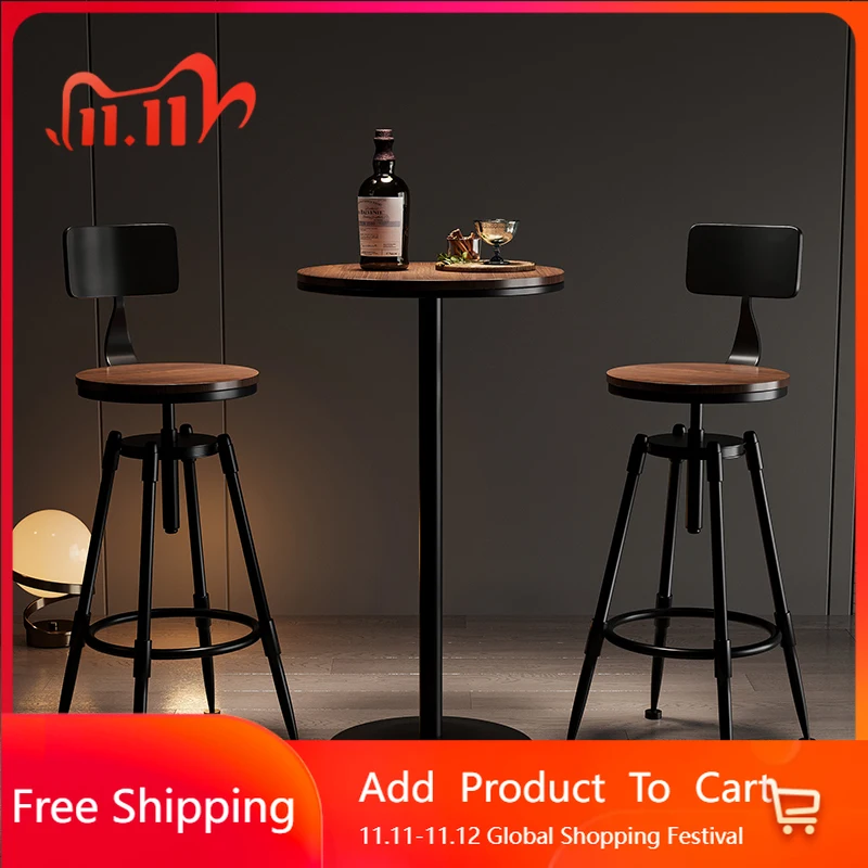 

Gaming Camping Barstools Black Counter Swivel Computer Wood Barstools Aesthetic Outdoor Taburete Alto Lounge Suite Furniture