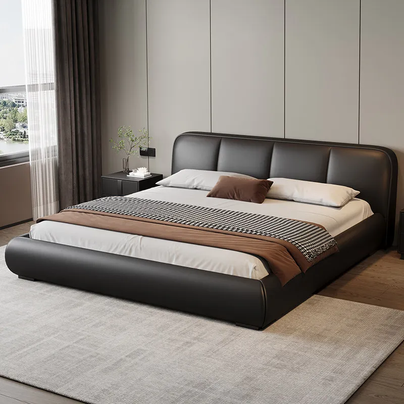 

Frame King Size Bed Headboard Nordic Sleeping Nightstands Bed Upholstery Double Camarotes Para Dormitorio Bedroom Furniture