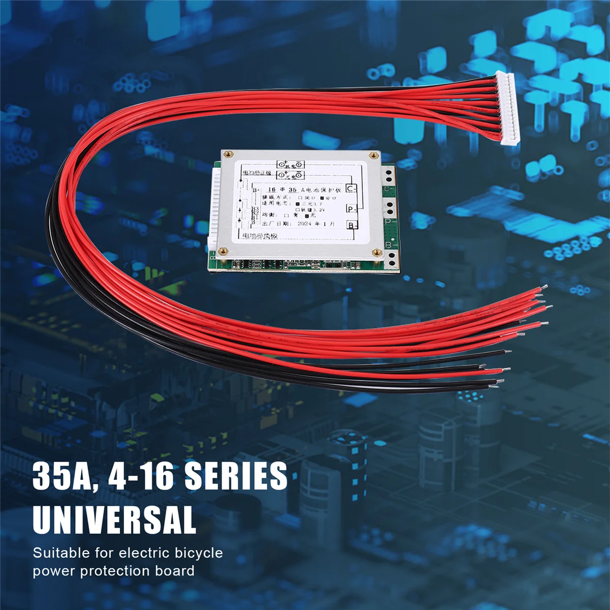 16S 60V 35A บอร์ดป้องกันแบตเตอรี่ลิเธียม Li-Ion 18650 แบตเตอรี่ BMS Protection Board พร้อม UPS พลังงานอินเวอร์เตอร์สําหรับแบตเตอรี่