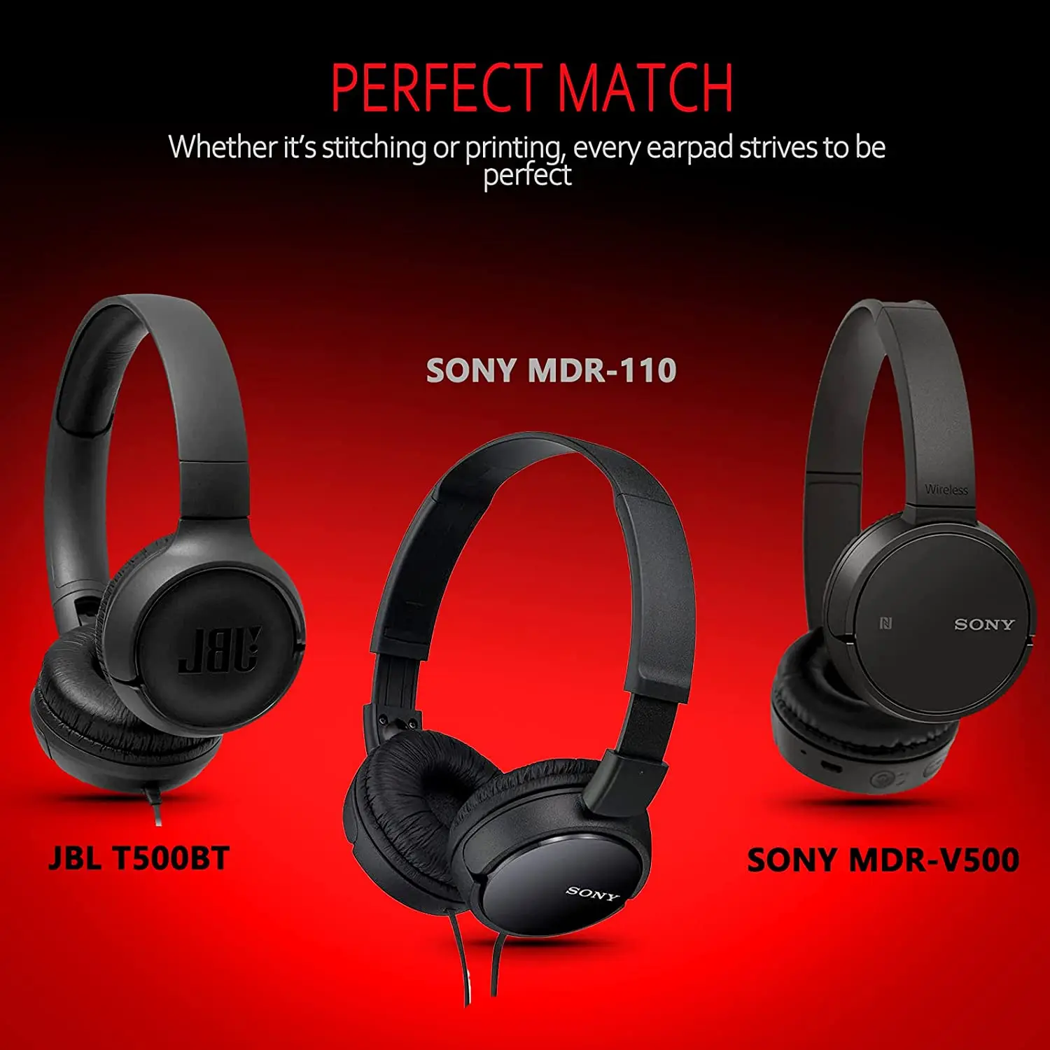 Miếng Lót Cho Sony MDR-ZX110/MDR-ZX330BT/V150/WH-CH500; loa JBL Giai Điệu 600bt/T500BT/T450BT & Nhiều Khác 70MM Tròn Trên-Tai Nghe Nhét Tai