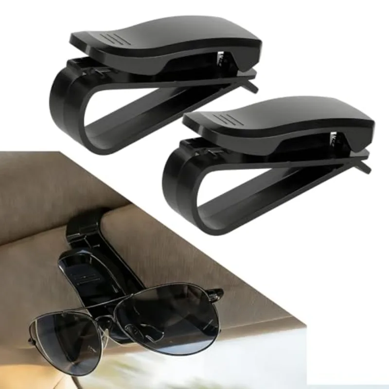 Universal Car Auto Sun Visor Glasses Box Sunglasses Clip Card Ticket Holder Fastener Pen Case Eyeglasses Clips Accessories