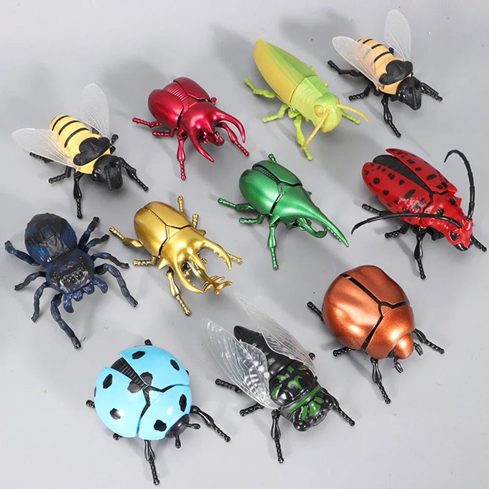 Bee Wind Up Insect Bionic Toys Creative Prankster Animated Insect Toy Model Bee Insect Children's Plastic Animals Wind Up Toy