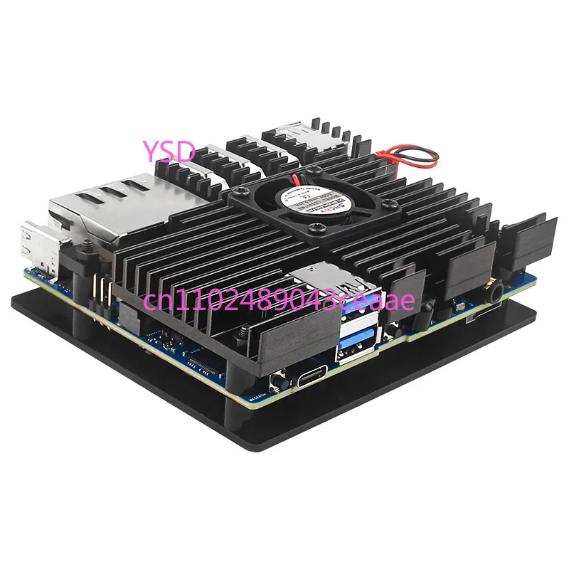 

Pi 5 Plus Корпус из алюминиевого сплава Охлаждающий вентилятор Защитный чехол