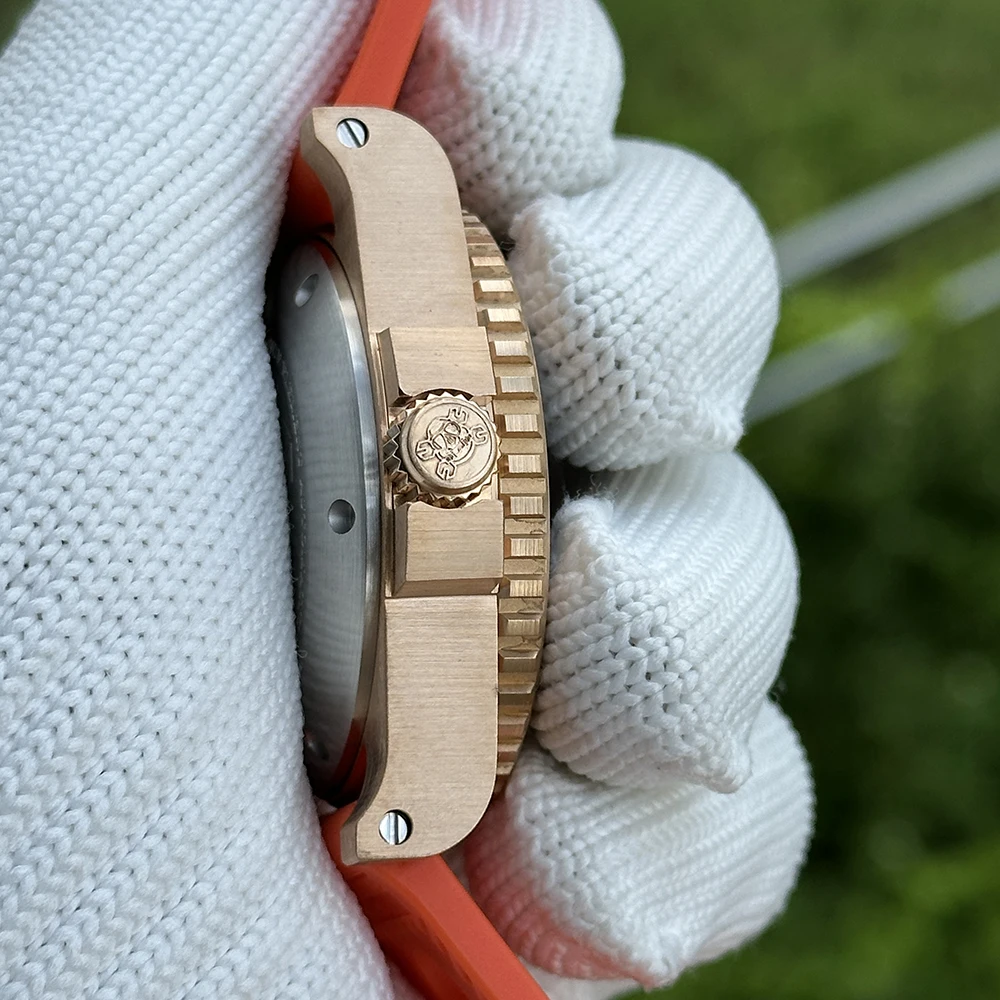 STEELDIVE SD1987S 2000m 46.5mm montre de plongée étanche avec verre saphir mouvement mécanique boîtier en Bronze massif montre pour hommes