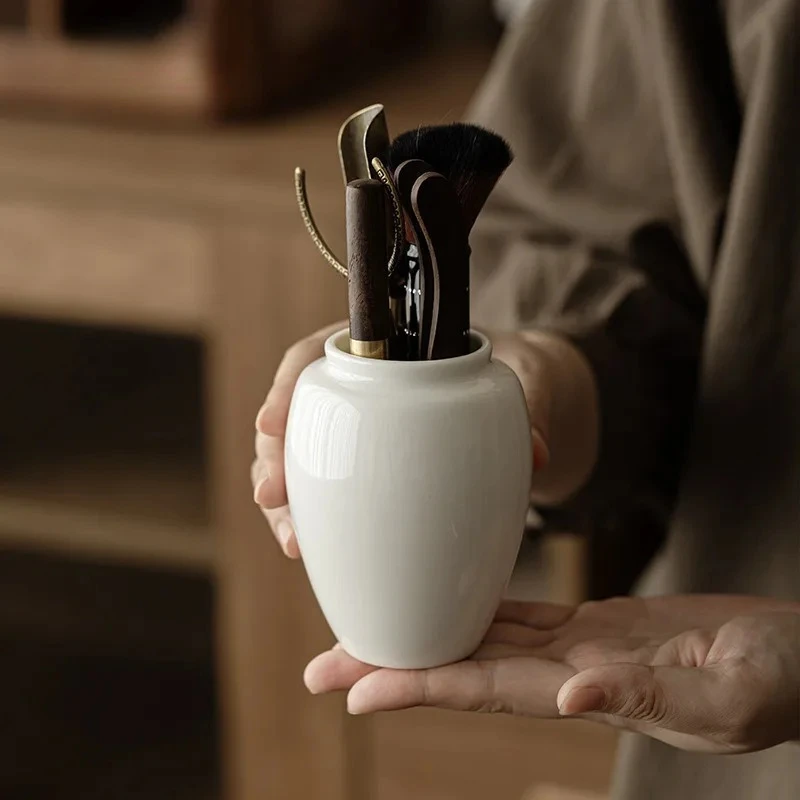 

Sheep Fat Jade Chinese Tea Set Knife Six Gentlemen Shu Puer Tea Wooden Clip Supplies Spoon Thee Accessories Tool Scoop