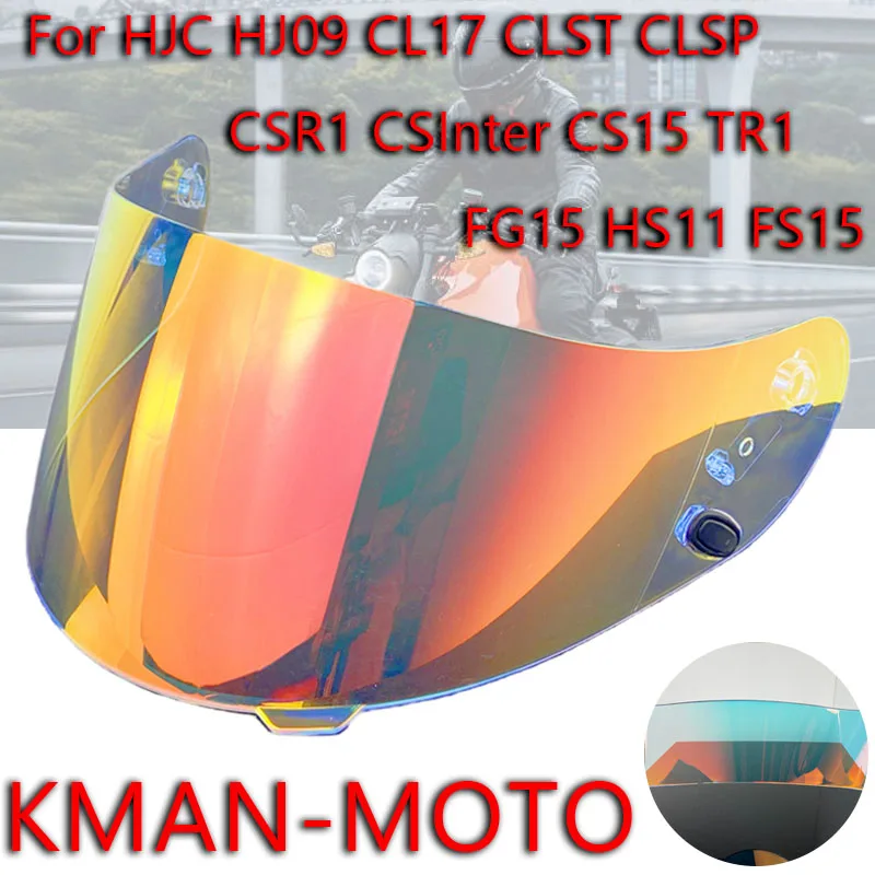 HJ09 visor for HJC CL17 CLST CLSP CSR1 CSInter CS15 TR1 FG15 HS11 FS15 electroplated sunscreen uv cut visor helmet motorcycle