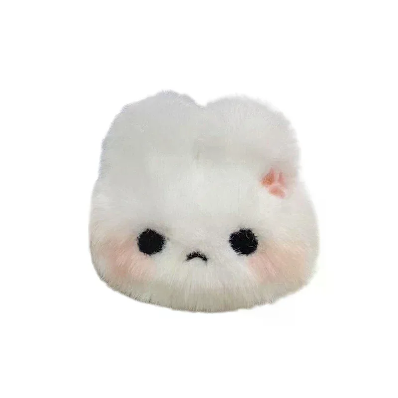 카와이 토끼 플러시 키체인; 만화 표정 인형 펜던트; 배낭이나 자동차 열쇠에 딱 맞습니다; 최고의 소녀 선물