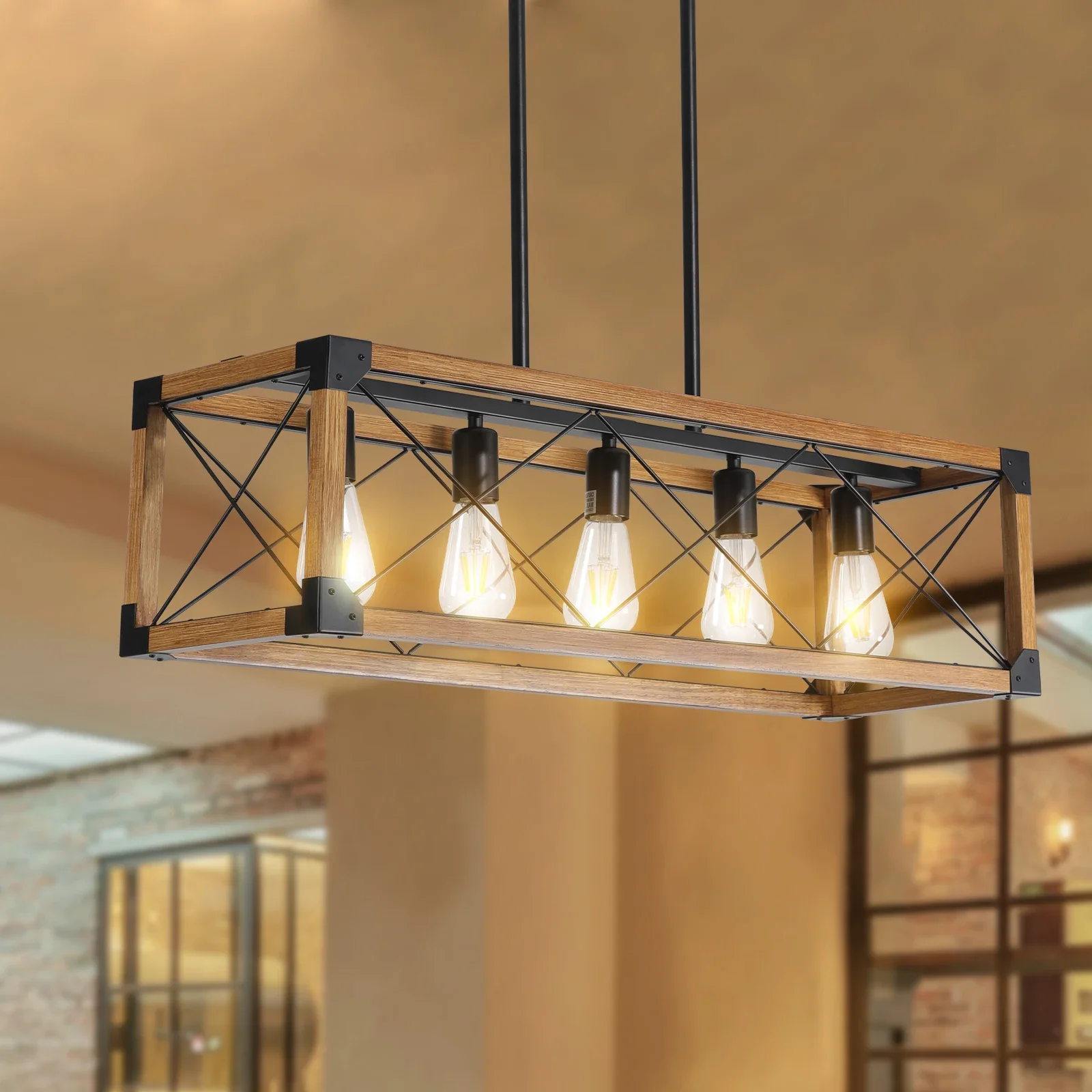 

Industrial Chandelier Retro Pendant Light For Loft Bar Restaurant Cafe 110V American Style Home Decor LED Vintage Hanging Light