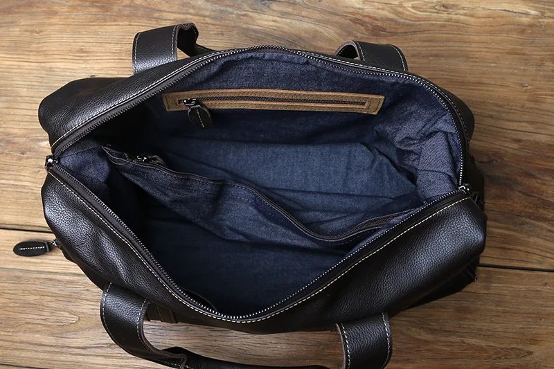 NZPJ Vintage Leder Männer Reisetasche Natürliche Rindsleder Handtasche Lässig Schulter Messenger Computer Tasche Große Kapazität Gepäck Tasche – Detail 13