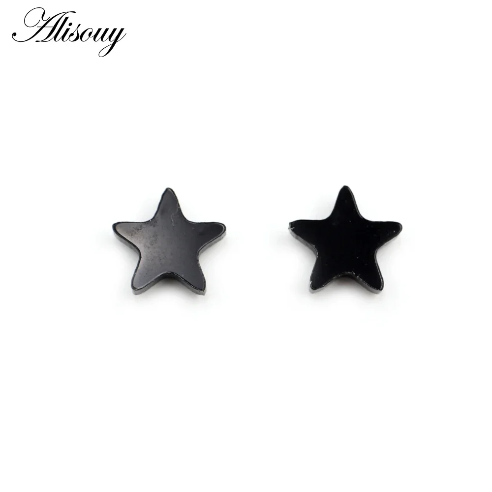2 Pieces Fashion Star Mens Strong Magnet Magnetic Ear Stud Non Piercing Earrings Fake Earrings Nose Unisex Lover Jewelry