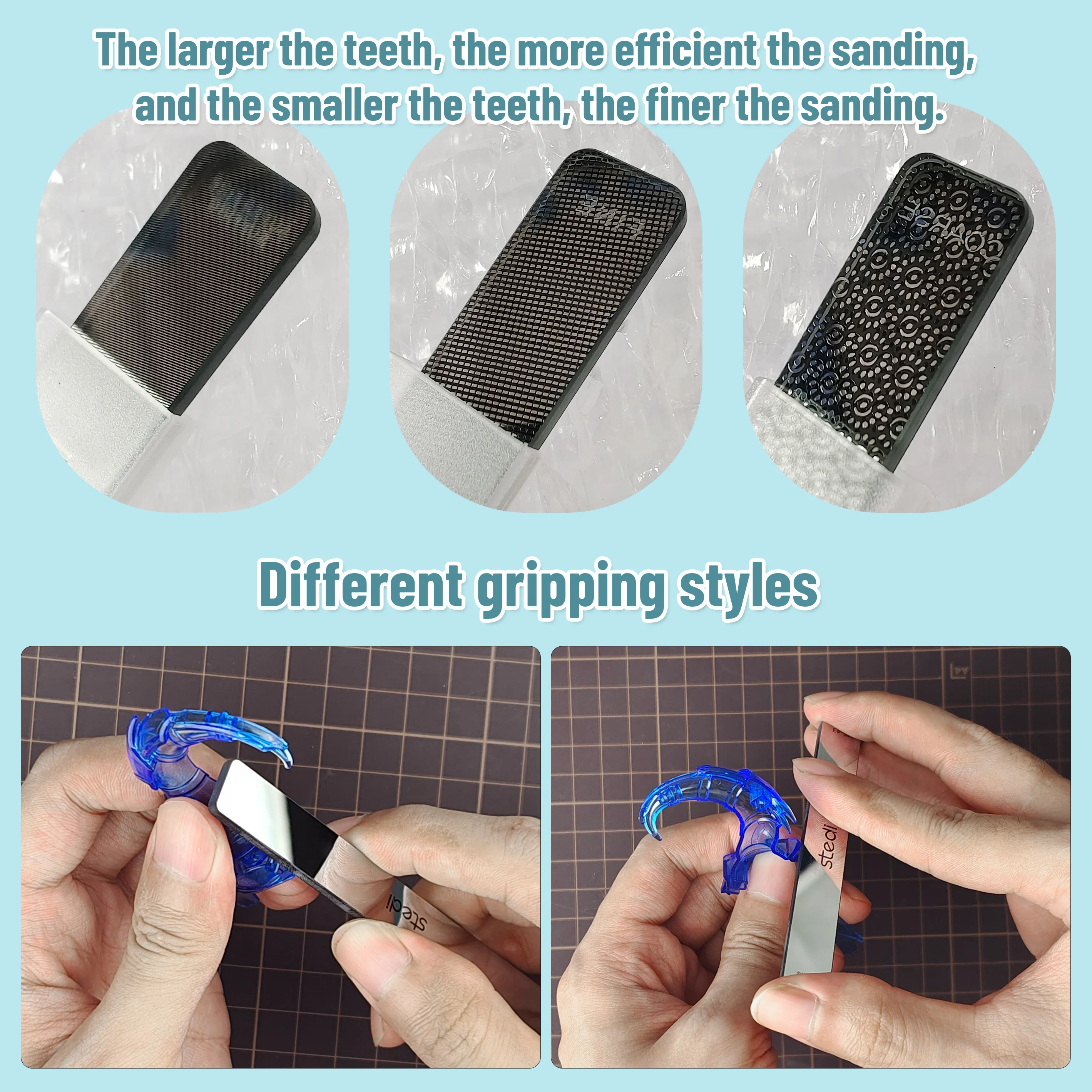 Stedi Hobby Model Polishing Tools 3 PCS, Ultimate Precision Glass Polishing Files, 320-400 Grit, 400-600 Grit, 10000 Grit