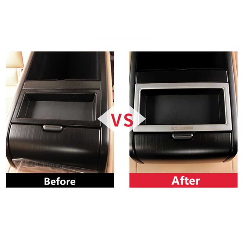 Car Rear Armrest Storage Box Panel Decoration Cover Interior Protection Sticker Accessories For Lexus ES 200 250 300h 2018-2024