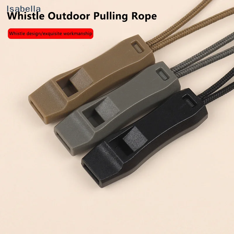 ♥Outdoor Whistle Pulling Rope - Multi-Color Plastic Whistle Lanyard for Camping, Hiking & Emergency Use