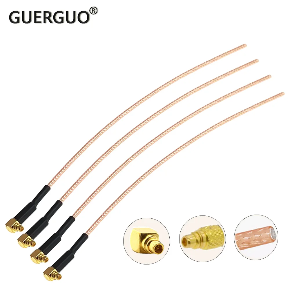 5PCS 10PCS MMCX Male Right Angle Connector with Pigtail RG316 Cable Exposed Other End for RF Applications