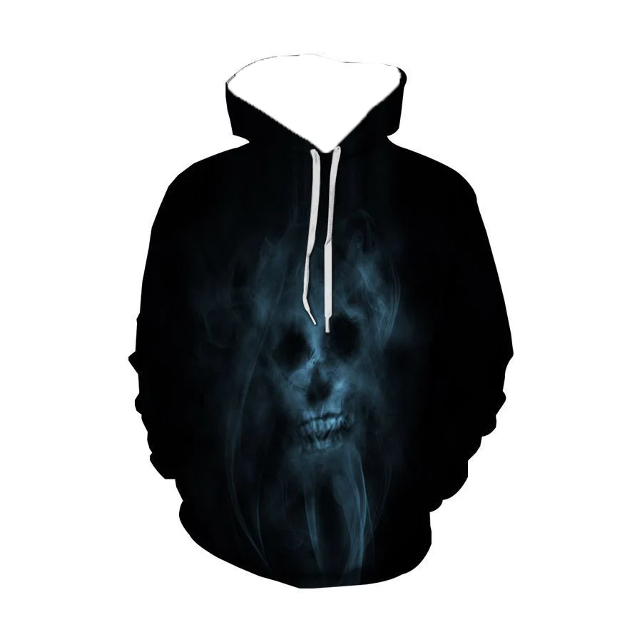 

Men's Hot Selling 3D Skull Print Hoodie, Loose Fit, Plus Size, Comfortable Hooded Sweatshirt