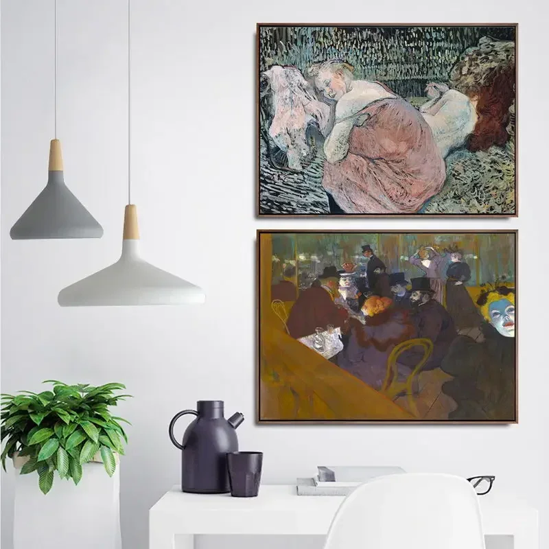 Classic Abstract Wall Art French Toulouse-Lautrec HD Canvas Print Poster Home Living Room Bedroom Decorative Painting