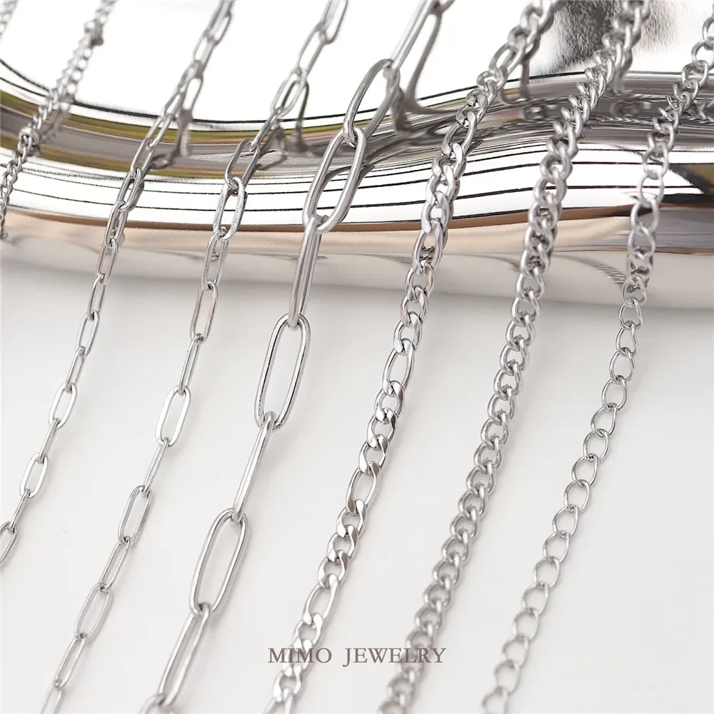 

Non fading titanium steel primary steel O chain bead chain square chain loose chain DIY bracelet necklace accessories