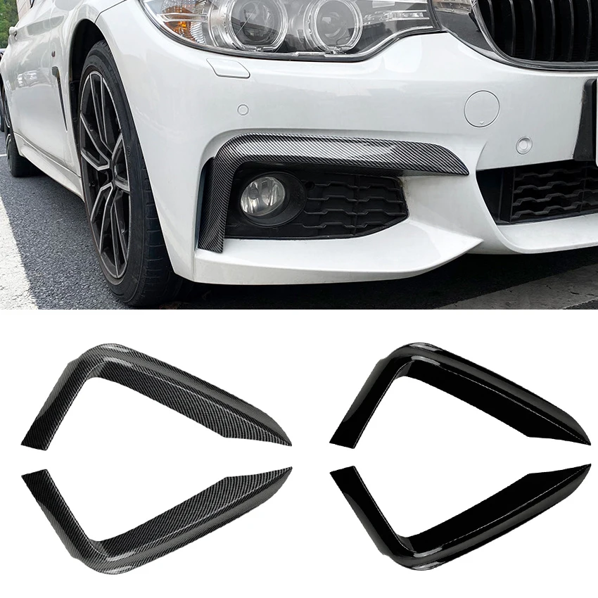 

Car Front Bumper Upper Trim Splitters Spoiler Kit Fog Lamp Cover For BMW 4 Series F32 F33 F36 M-Sport 420i 428i 435i 440i 14-20