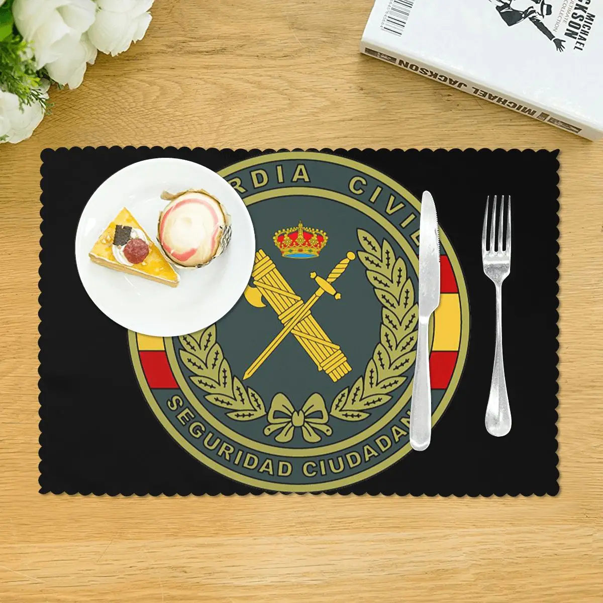 Emblem Of The Spanish Civil Guard Placemat Non-Slip Plate Mat for Dining Table Bowl Coaster Super Absorbent Mats