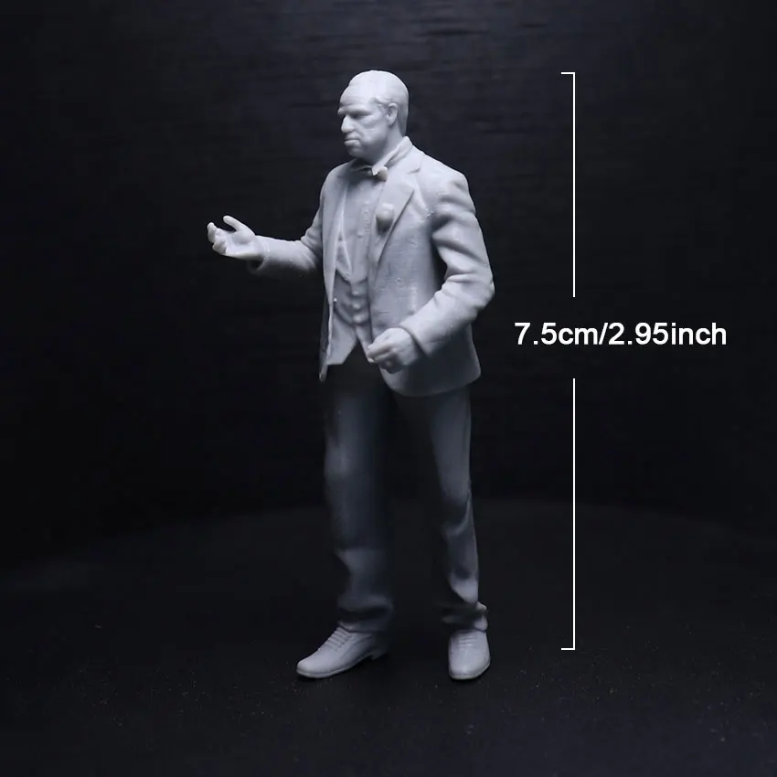 

Наборы моделей из смолы 1/24, 7,5 см, фигурка старика-отца, неокрашенная, без цвета, скульптура 492