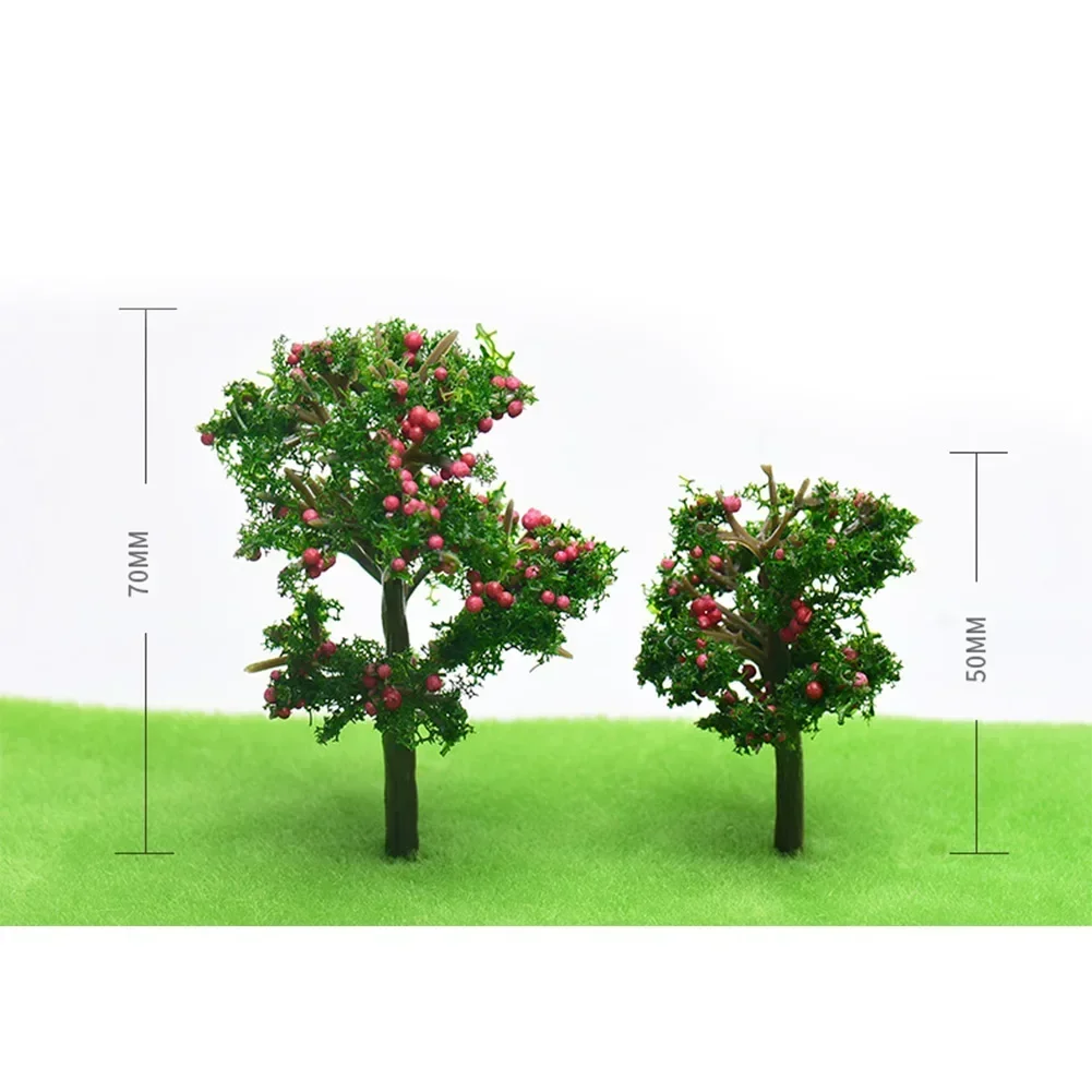 Modelo de escala HO para decoração paisagística, árvores frutíferas, layout de trem, brinquedos de construção DIY, modelo arquitetônico, 5 cm, 7cm