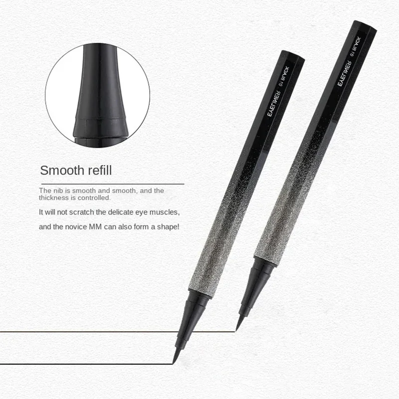 Black Liquid Star Eyeliner  Professional Makeup Not Easy To Smudge Long-lasting Waterproof Eye Liner Pencil Cosmetic Tools