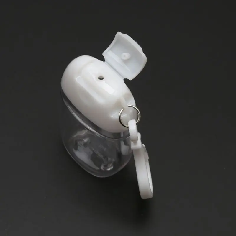 Désinfectant pour les mains vide 30ml, 5 pièces, support petite taille, crochet, porte-clés, capuchon rabattable, directe