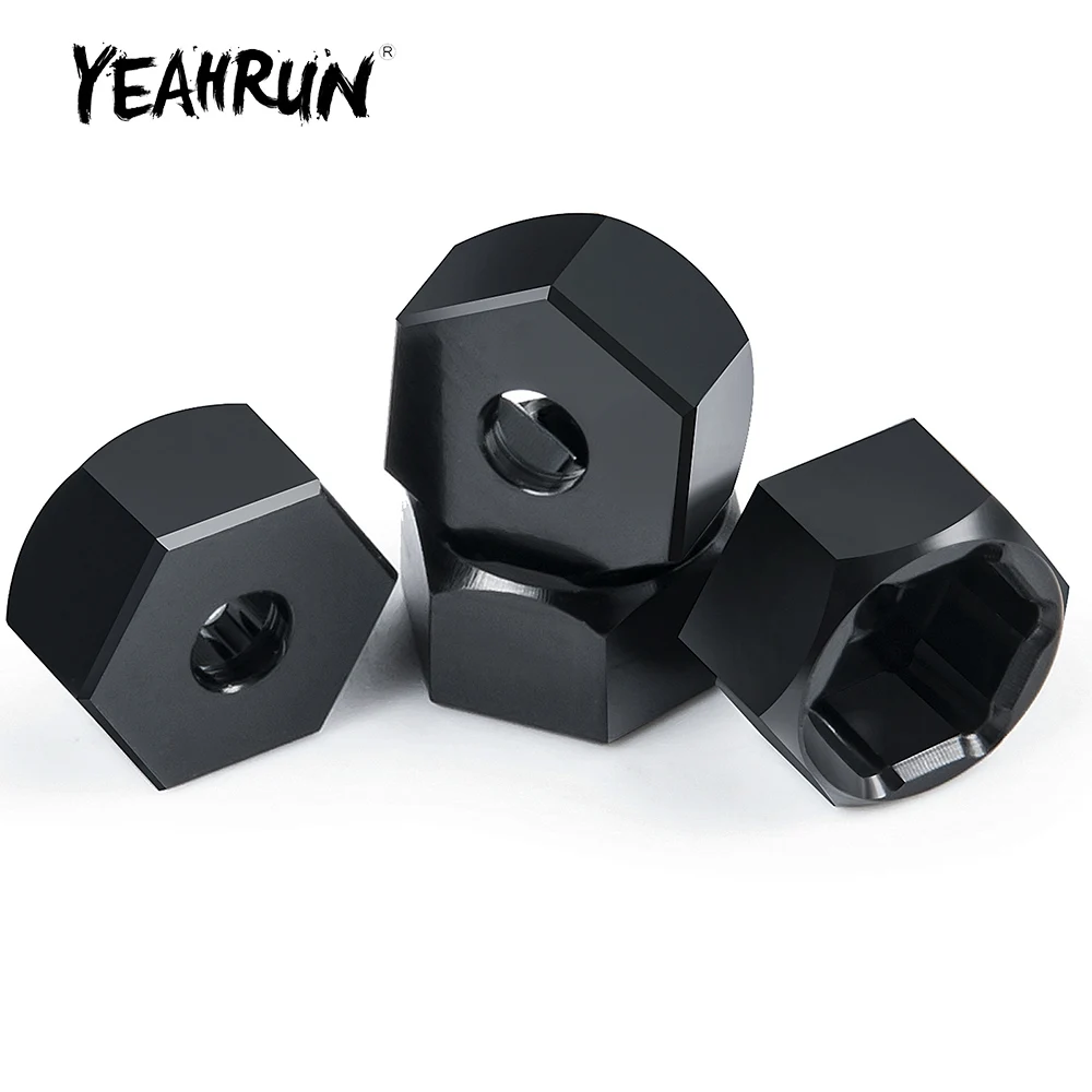 YEAHRUN 4Pcs Aluminum Alloy 5mm to 7mm/12mm Hex Wheel Hub Adapters Conversion for SCX24 to WPL D12 1/10 RC Car Upgrade Parts