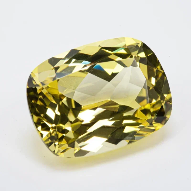 Lab Grown Sapphire Yellow Colour Rectangular Cushion Shape VVS1 Charms DIY Jewel Making Material Selectable AGL Certificate