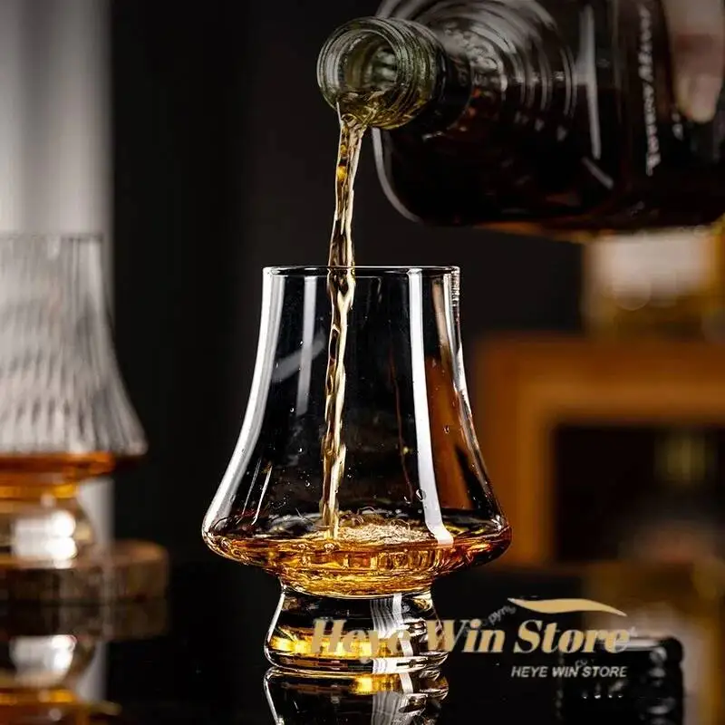 Handmade Crystal Tulip Whiskey Glass (250ml) | Big Belly Nosing Snifter 6 250Ml Crystal Handmade Scented Whiskey Glass Tasting Big Belly Foreign Wine Tulip Cognac Cup 4