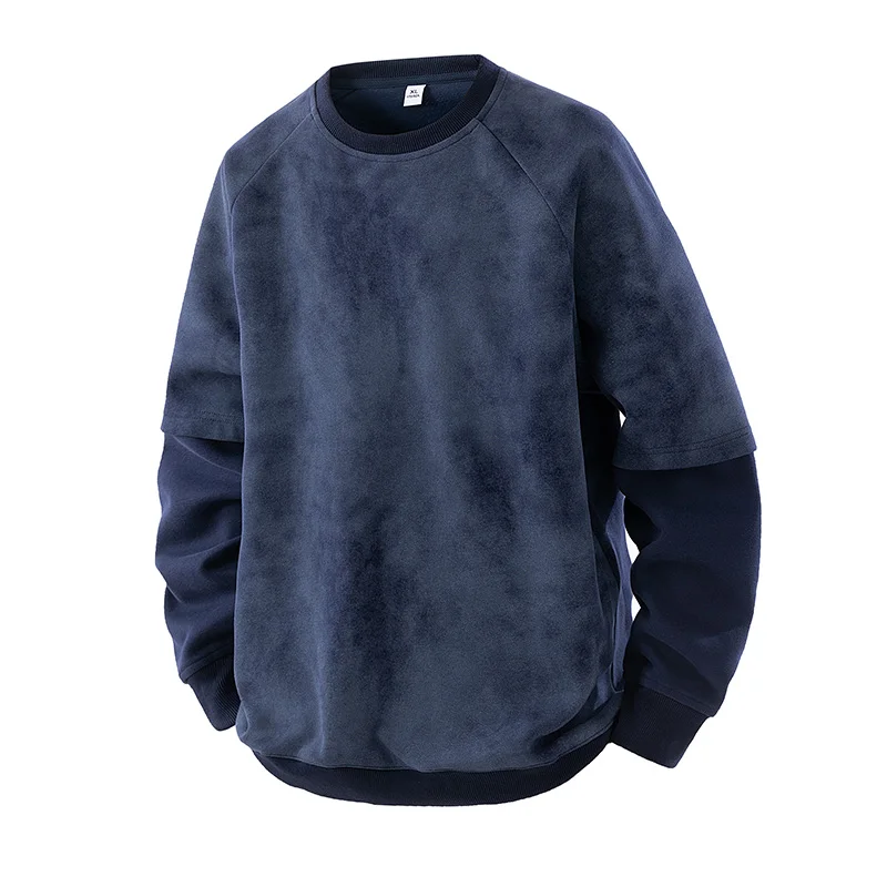 

Мужская толстовка с камуфляжным принтом и лоскутным узором, с длинным рукавом, свободного кроя, с круглым вырезом, для уличной моды, весна-осень, размеры S-XXXL