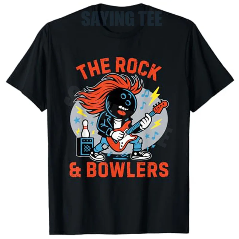 Rock & Bowlers-Camiseta divertida del equipo de bolos, ropa de calle Y2k, rapero mecedor, regalo novedoso, camisetas con frase de Humor