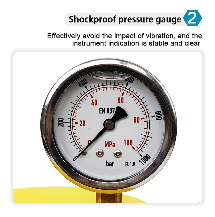 RSC-50200 Single-acting Hydraulic Nut Cylinder Jack with Nut and Pressure Gauge Lift Jack