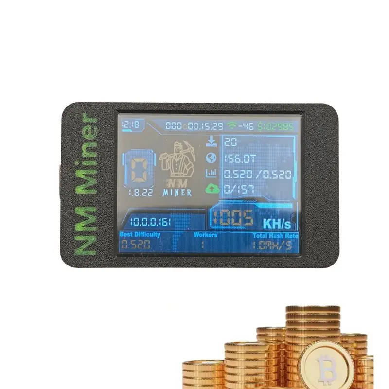 A41Z-1000KH/S Nerdminer PRO Nmminer Solo Miner Bitcoin BTC Crypto Solo Lottery Miner 2.8 Inch Color Display Miner