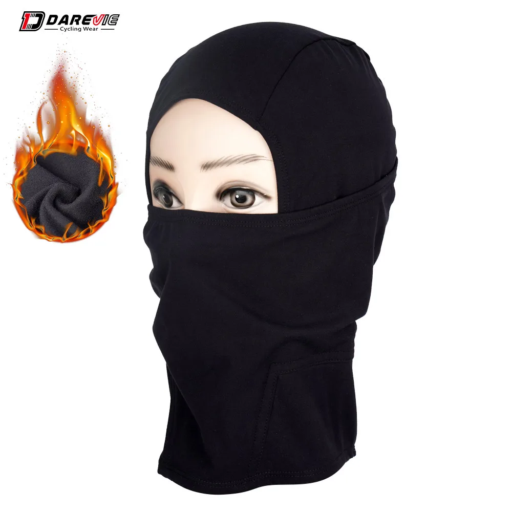 DAREVIE Cycling Winter Thermal Mask Hot Windproof Cycling Face Masks Full Head Windproof Warm Half Face Mask Warm Neck Scarf