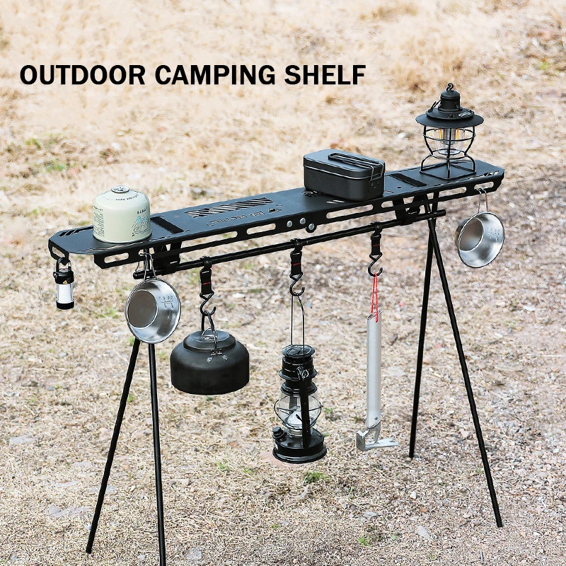 

Deercamp Outdoor Camping Multitool Triangle Shelf Aluminium Foldable Portable Travel Camping Equipment Supplies Shelf Hanger