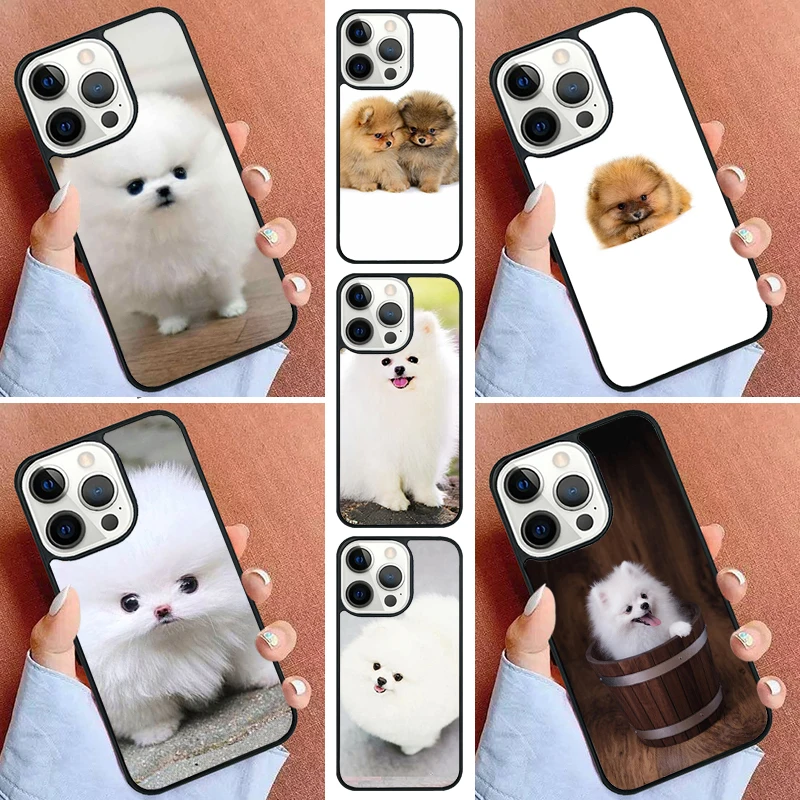 Pomeranian Dog Phone Case For iPhone 11 12 13 14 15 16 Pro Max Mini Cover For iPhone Max 5 6 7 8 Plus Coque Shell