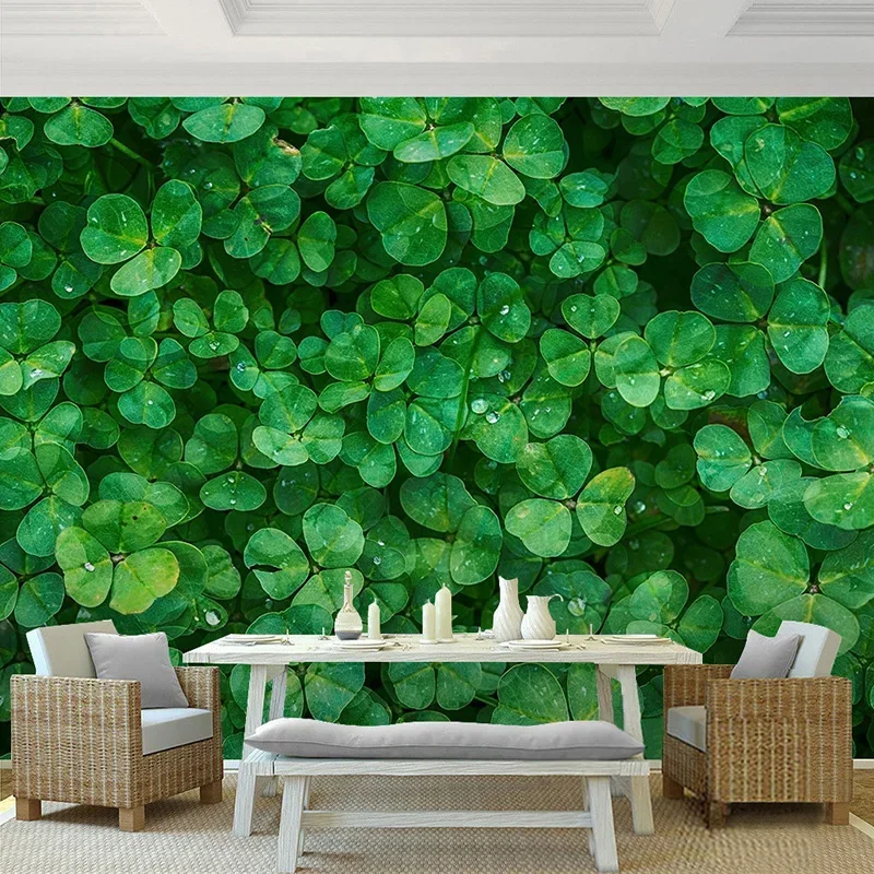 Custom 3D Mural Green Leaf Photo Wallpaper Wall Painting Living Room Cafe Restaurant Backdrop Wall Decor Papel De Parede Sala