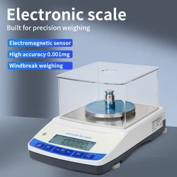 500G 0.001G Lab Analytical Balance Scale High Precision Electronic Balance EU Plug Kitchen Jewelry Luggage Weighing Scales