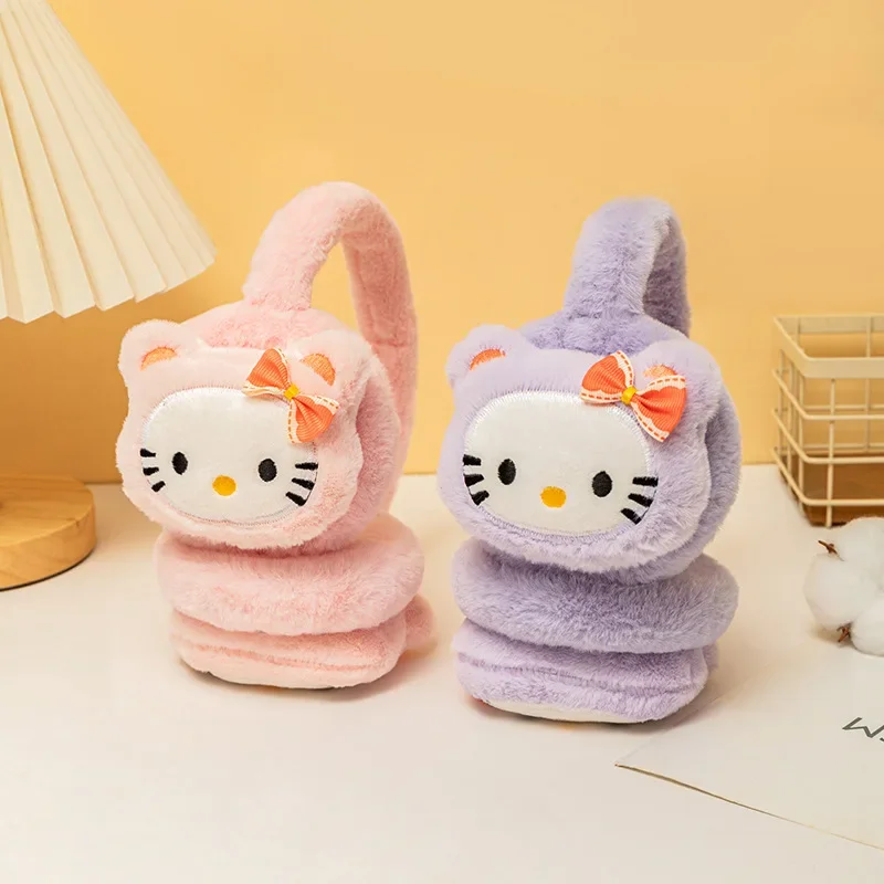 Miniso Kuromi Melody Kinder Winter Ohrenschützer Schulmädchen Plüsch Cartoon Student Ohren Wärmer Mädchen Winddicht Kindergarten Niedliche Ohrkappe