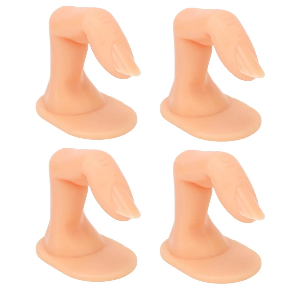 50pcs Detachable Nail Gel Polish Display Book Durable Plastic Pre-Attached Nails Practice Fingers Silicone Replacement Tips