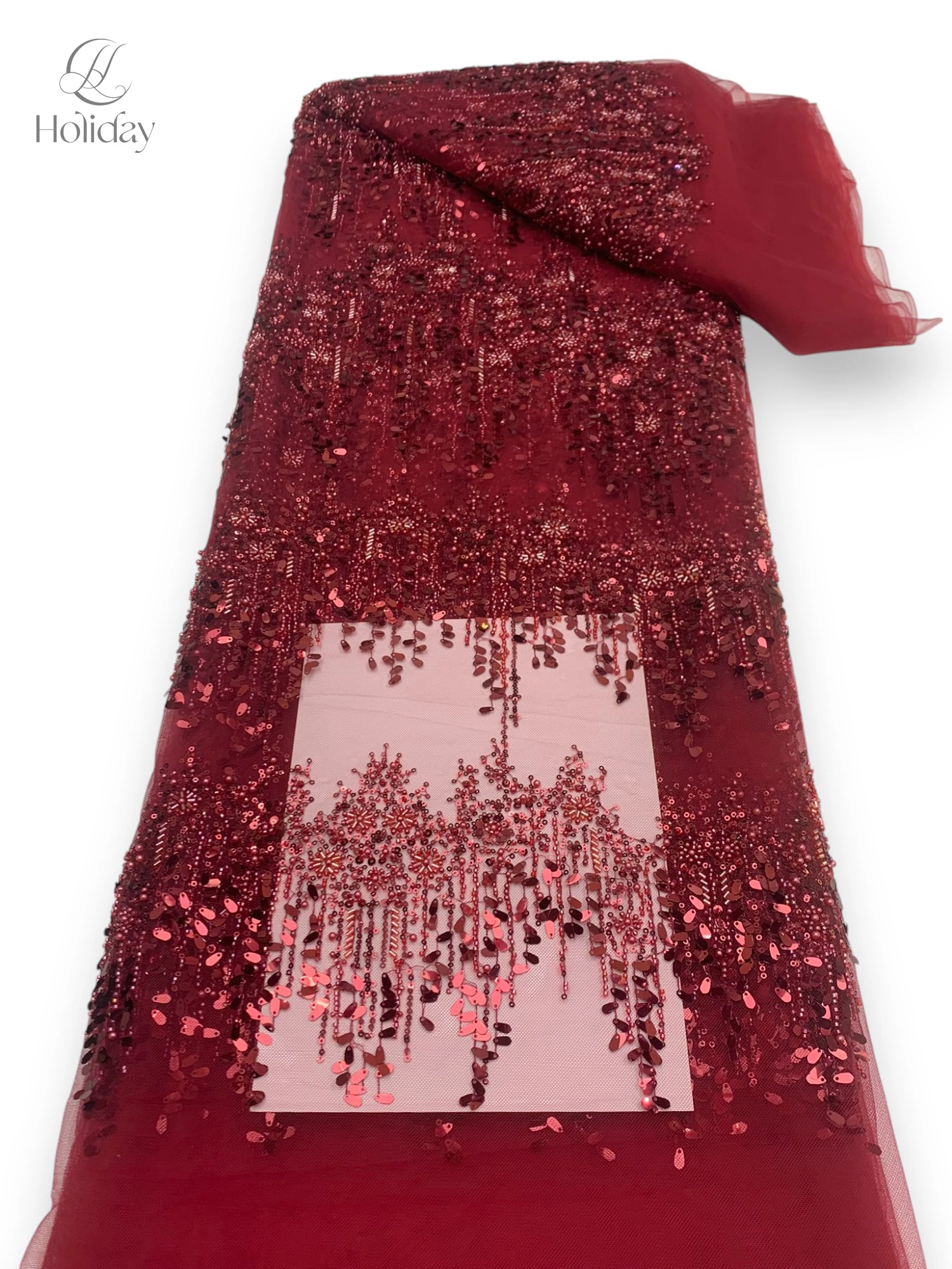 

Luxury Beaded Sequin Fabric, High-End Fabric for Wedding Dress, Couture Fashion, DIY Costume Material Sequins Lace Fabrics