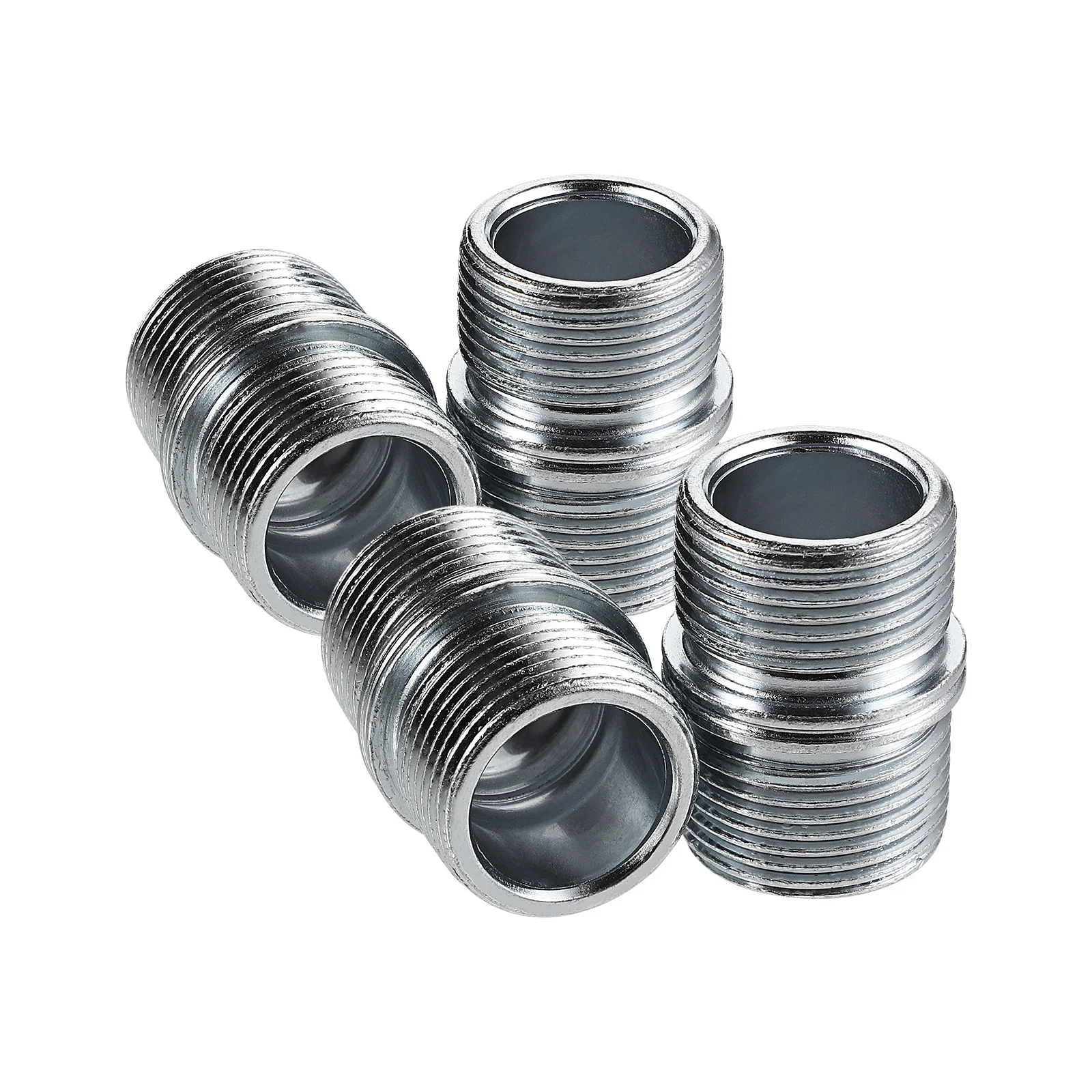 

4pcs Steel Shelf Support Nut Double Head Connector For Storage Rack Rustproof Carbon Steel Shelf Parts 25.4Mm Pole Compatible