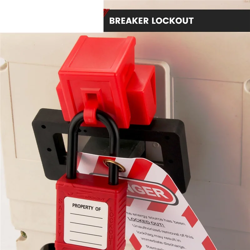 ABGN 중간 클립온 회로 차단기 잠금 장치(Lotopad Lockand Tag 포함) 480/600V 클램프온 차단기 잠금 장치 태그 아웃 C