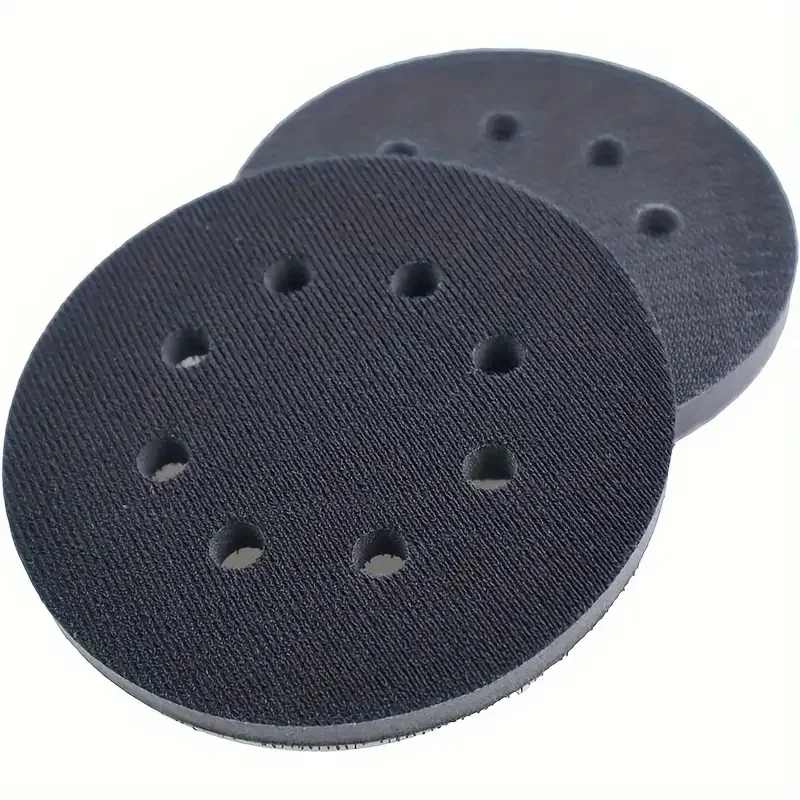 1Pc 5 Inch 125mm Sanding Disc 8 Holes Soft Sponge Interface Hook Loop Backing Pad For Sander Polisher 